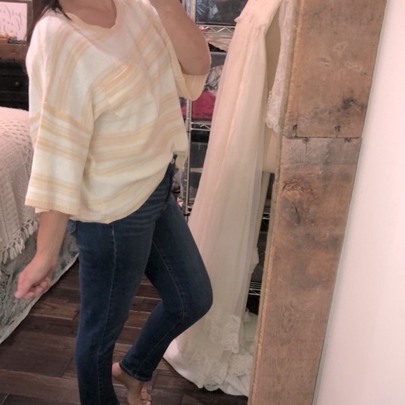 Striped knit boho sweater size medium oversized - Picture 3 of 6